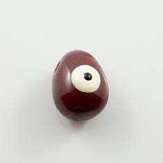 Κεραμικό Μοτίφ Δάκρυ Μπορντό Μάτι Λευκό