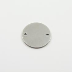 Steel Round Motif Silver 2cm