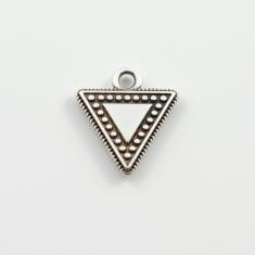 Metallic Triangle Motif Silver