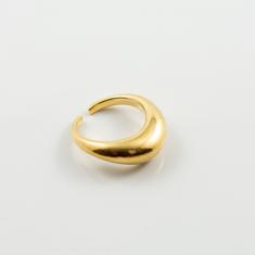 Μεταλλικό Δαχτυλίδι Φουσκωτό Χρυσό