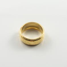 Μεταλλικό Δαχτυλίδι Ανάγλυφο Χρυσό