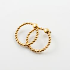 Μεταλλικοί Κρίκοι Στριφτοί Χρυσό