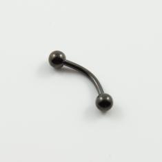Ατσάλινη Μπάρα Καμπύλη Μαύρο 8mm