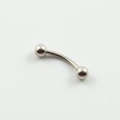 Ατσάλινη Μπάρα Καμπύλη Ασημί 8mm
