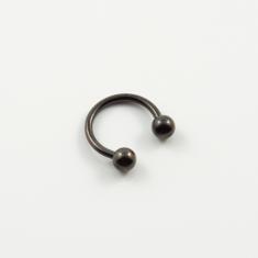 Ατσάλινη Μπάρα Κρίκος Μαύρο 8mm