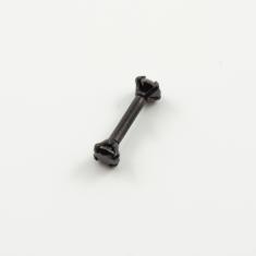 Σκουλαρίκι Μπάρα Μαύρο Ζιργκόν