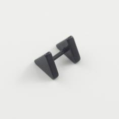 Steel Plug Earring Triangle Black
