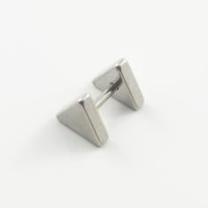 Steel Plug Earring Triangle Silver