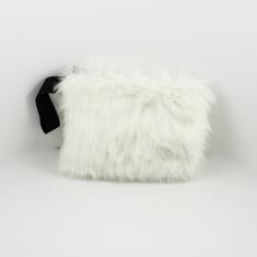 Bag White Fur 27cm