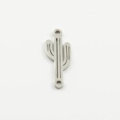Steel Cactus Motif Silver