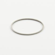 Ατσάλινο Μοτίφ Οβάλ Ασημί