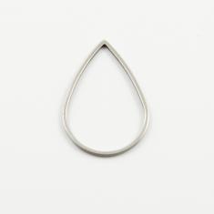 Ατσάλινο Μοτίφ Δάκρυ Ασημί