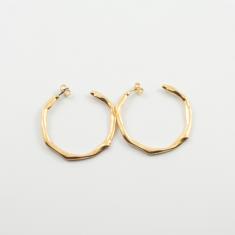 Metallic Hoops Forged Gold