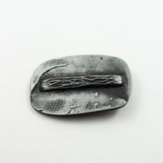 Belt Buckle Anthracite 6.3x9.5cm