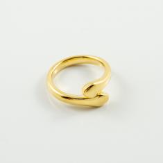 Μεταλλικό Δαχτυλίδι Κόμπρα Χρυσό