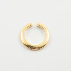 Μεταλλικό Δαχτυλίδι Bold 17mm Χρυσό