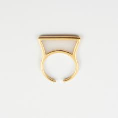 Δαχτυλίδι Χρυσό Βιτρώ17mm Λευκό