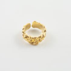 Δαχτυλίδι Τριαντάφυλλα 17mm Χρυσό