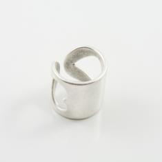 Δαχτυλίδι Διάτρητες Καρδιές Ασημί