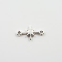 Μεταλλικό Αστέρι Ασημί (1.2x1cm)