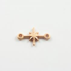 Μεταλλικό Αστέρι Ροζ-Χρυσό (1.2x1cm)