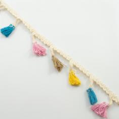 Ribbon Lace with Tassels 40mm