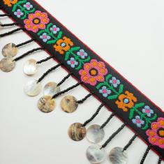 Κορδέλα Λουλούδια Κοχύλια 30mm