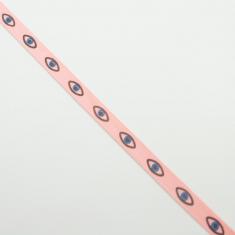 Ribbon with Eyes Pink 10mm