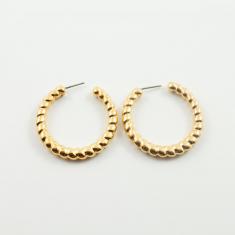 Κρίκοι Σχοινί Στριφτό Χρυσό