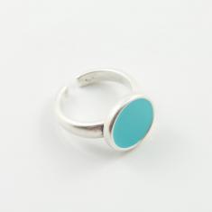 Ring Turquoise 12mm Silver