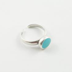 Ring Turquoise 8mm Silver