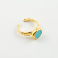 Ring Turquoise 8mm Gold
