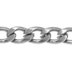 Steel Chain Silver Gourmet 6.8x4.5mm