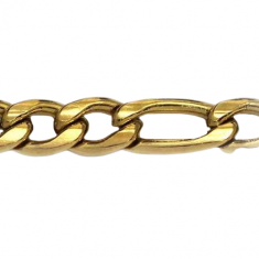 Steel Chain Figaro Gold 7mm