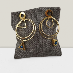 Σκουλαρίκια Κύκλοι Μπλε