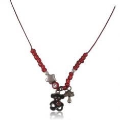 Teddy Bear-Mushroom Necklace