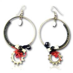 Σκουλαρίκια Ασήμι  Στρογγύλα Γρανάζι