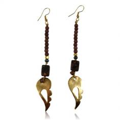 Σκουλαρίκια Χρυσά Φτέρα