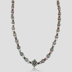Short Necklace With Gray Beads