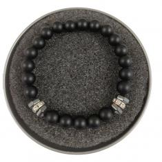 Matte Black Washers Bracelet