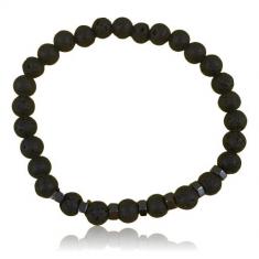 Black Lava Hematite Bracelet