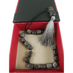 Obsidian Rosary Beads Grey 1.2x1cm