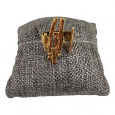 Steel Ring Gold Branch