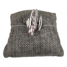 Steel Silver Branch Ring
