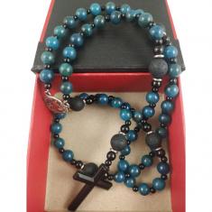 Rosary Cross Petrol-Black