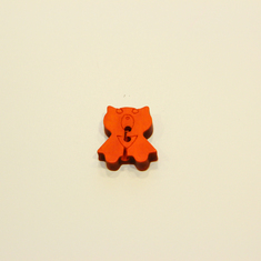 Button "Teddy Bear" Orange (2x1cm)