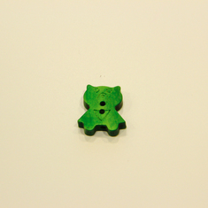 Button "Teddy Bear" Green (2x1cm)