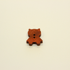 Button "Teddy Bear" Brown (2x1cm)