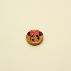 Wooden Button "Minnie"(1.8cm)