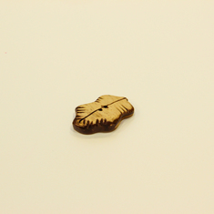 Wooden Button "Leaf"(3x2cm)